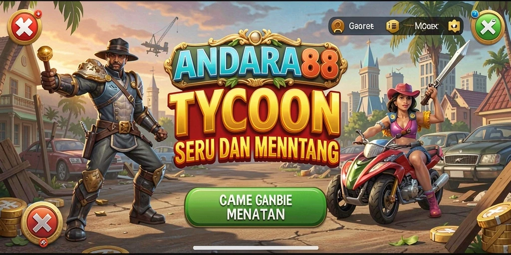 Tampilan gameplay ANDARA88 yang menarik dan penuh strategi Tycoon.