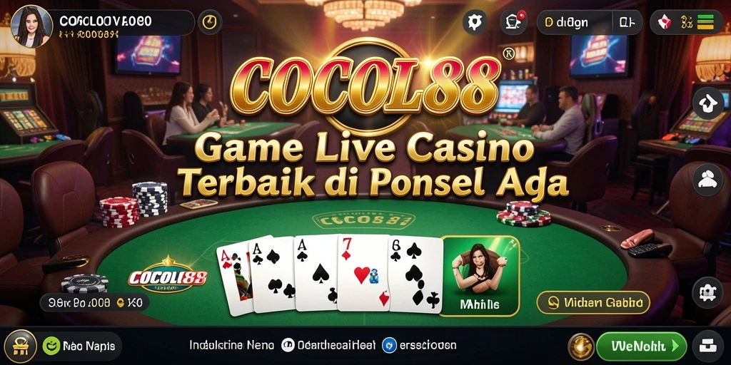 Tampilan gameplay Live Casino COCOL88 yang seru dan interaktif.