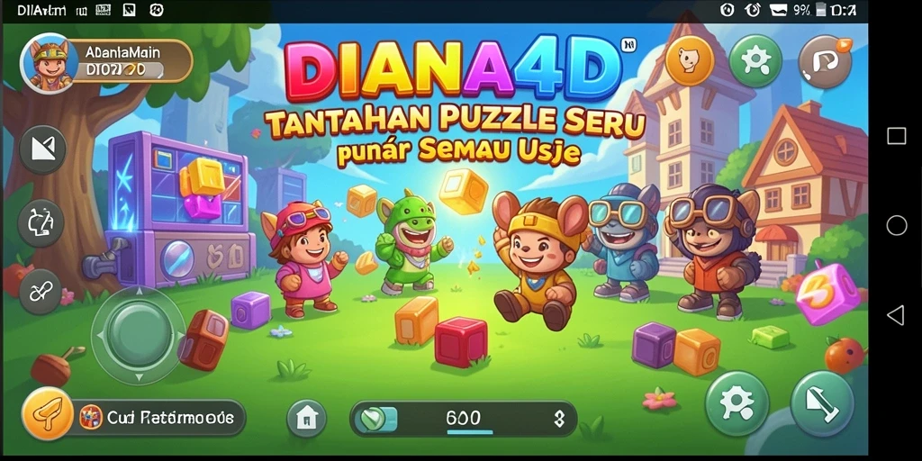 Tampilan gameplay DIANA4D dengan tantangan puzzle yang memikat.