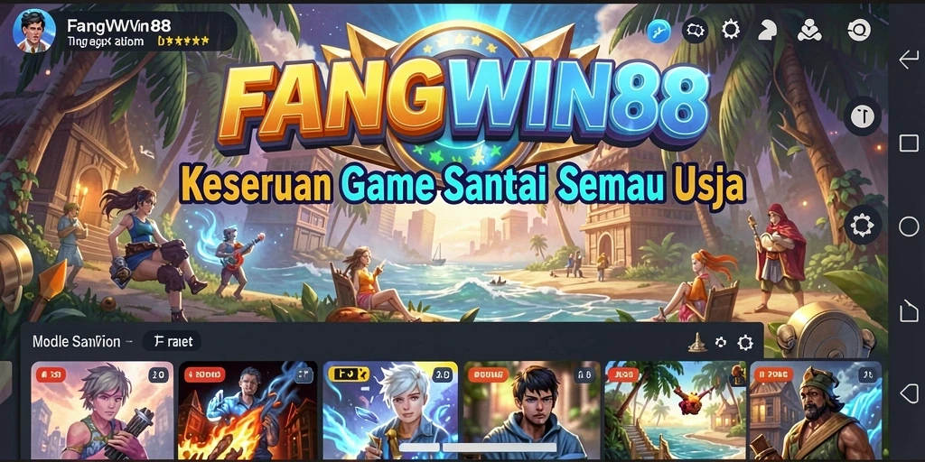 Tampilan gameplay menarik dan mudah dipahami di FANGWIN88.