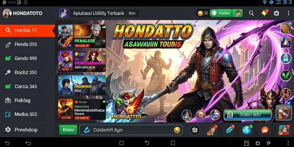 Tampilan antarmuka HONDATOTO yang mudah digunakan dan menarik.