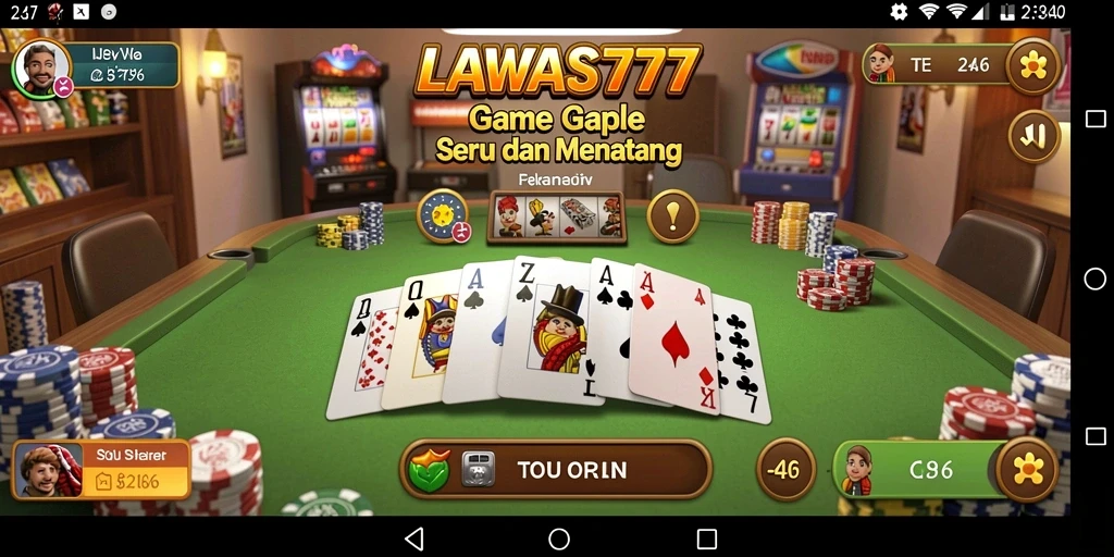 Tangkapan layar gameplay Gaple yang mendebarkan.