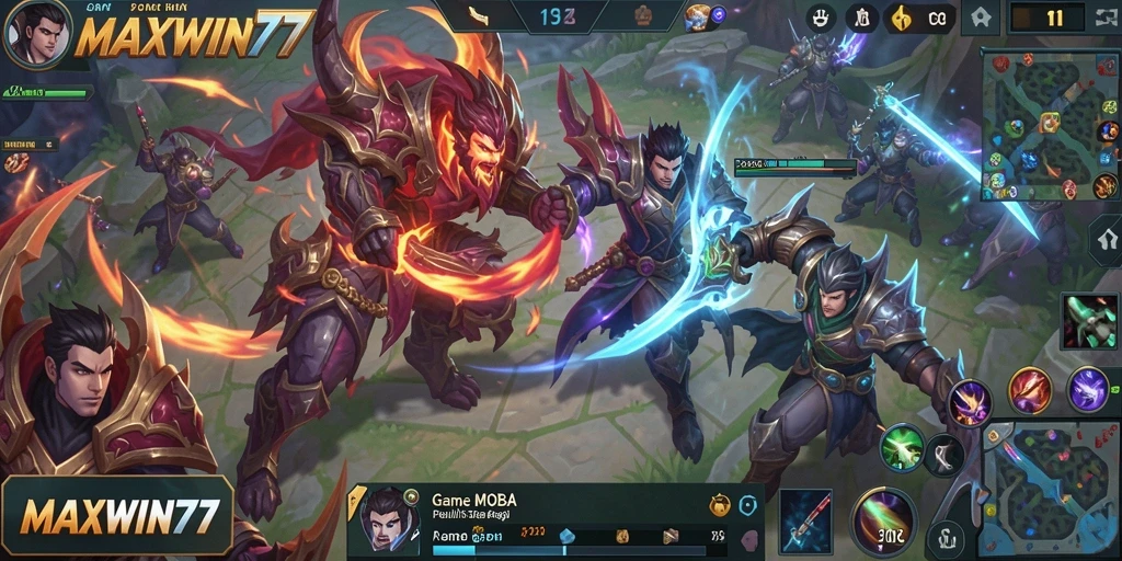 Tampilan gameplay seru di arena pertarungan <strong>MAXWIN77</strong>.