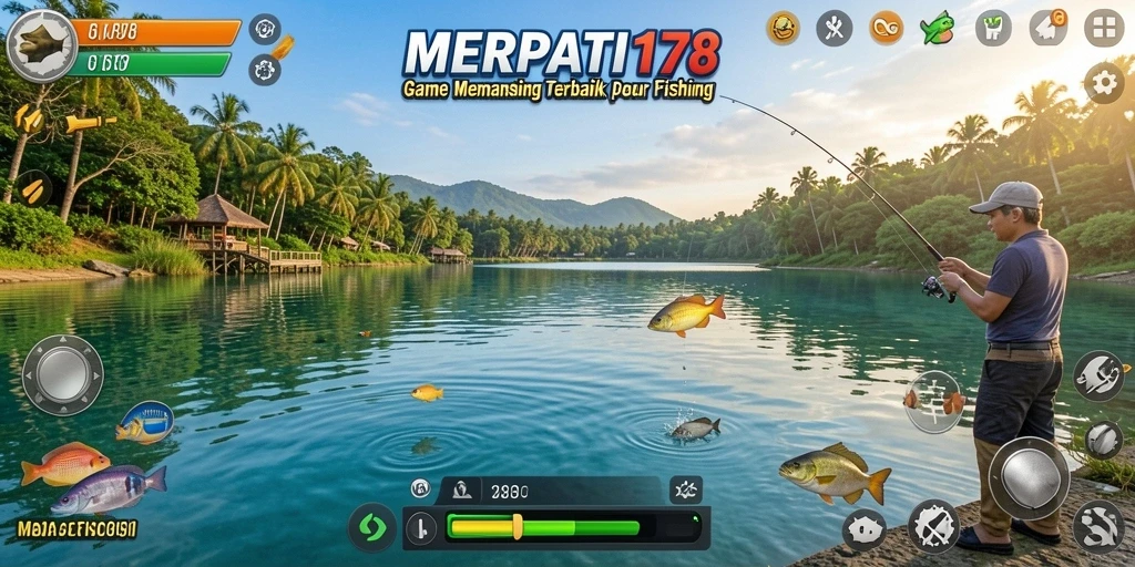 Tampilan gameplay memancing yang mendebarkan dalam MERPATI178.