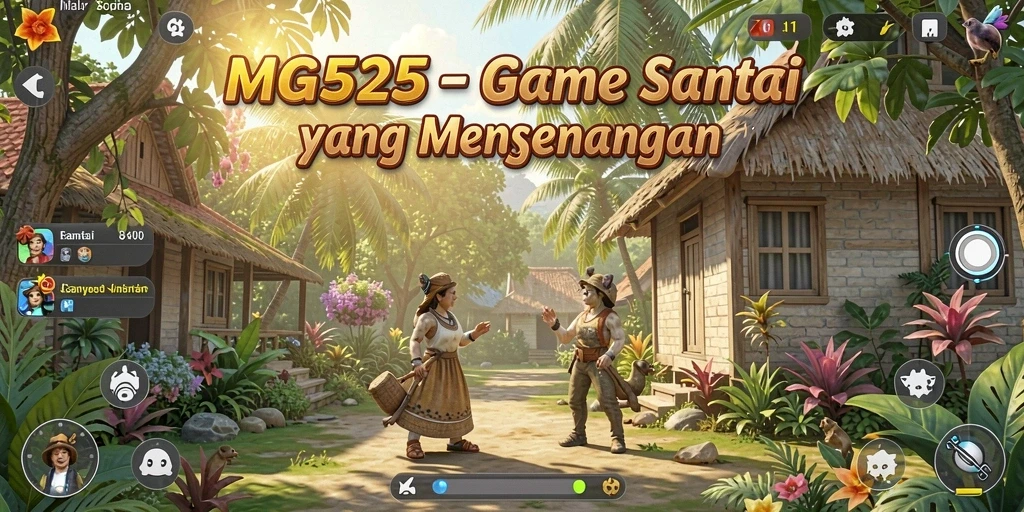 Tangkapan layar gameplay MG525 menampilkan suasana santai dan menyenangkan.