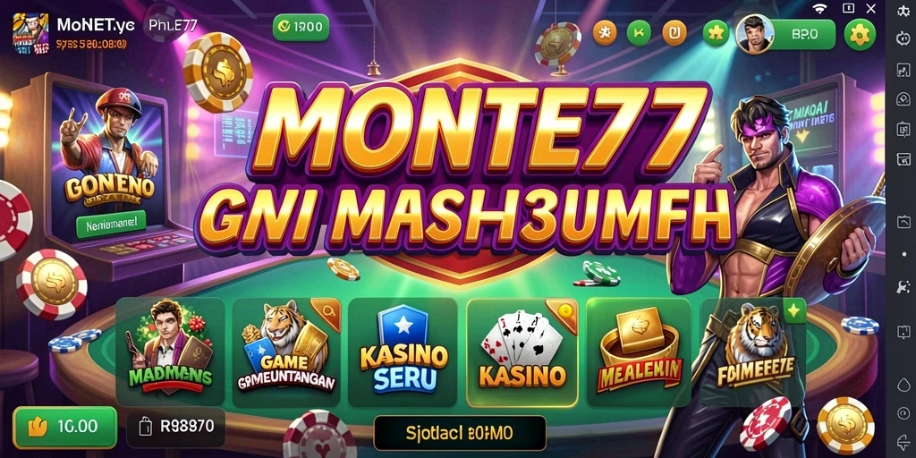 Screenshot gameplay seru dari MONTE77 di aplikasi Kasino.