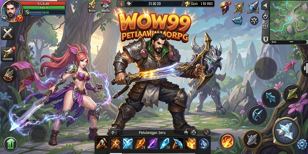 Gameplay seru di dunia fantasi WOW99 dengan aksi pertempuran yang menegangkan.