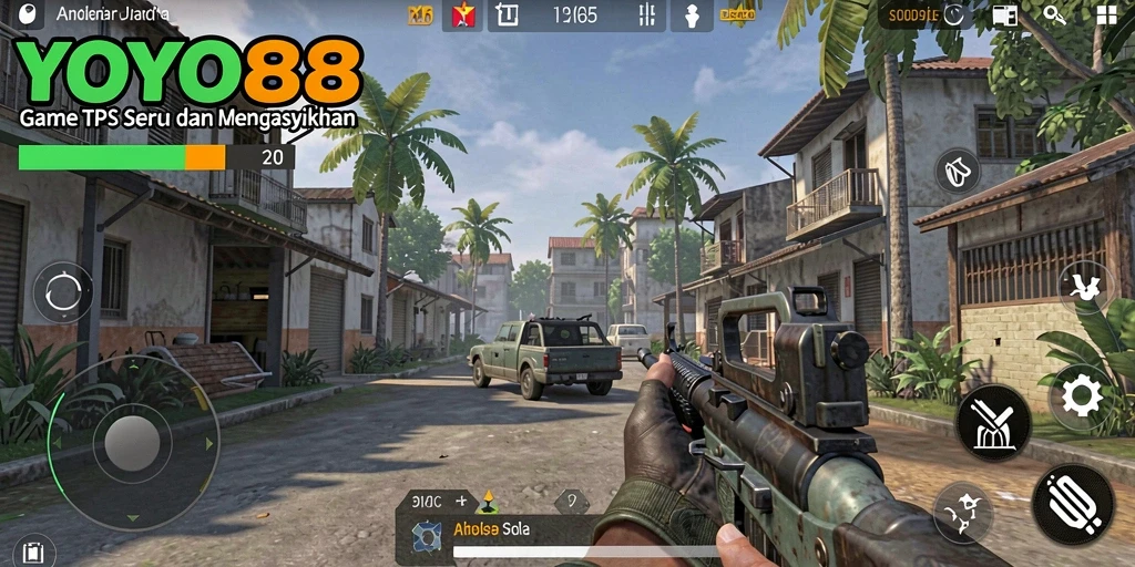 Screenshot gameplay <strong>YOYO88</strong> menunjukkan aksi seru dalam pertempuran TPS.